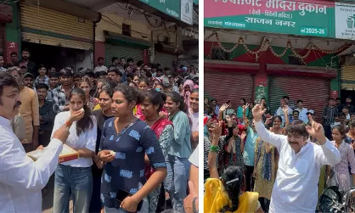 Indore : शराब की दुकान शिफ्ट होने पर साजन नगर में जश्न मनाया गया