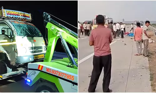 Mumbai-नागपुर एक्सप्रेसवे पर जानलेवा हादसा: ट्रक ने खड़े टेम्पो को टक्कर मारी, 8 महिला की मौत Mumbai-नागपुर एक्सप्रेसवे पर जानलेवा हादसा: ट्रक ने खड़े टेम्पो को टक्कर मारी, 8 महिला की मौत