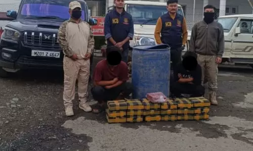 Manipur : चुराचांदपुर में हेरोइन के 439 केस ज़ब्त, दो गिरफ्तार