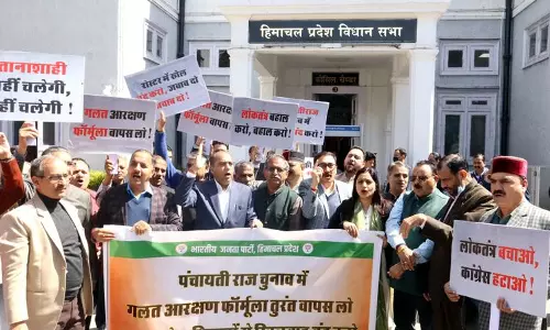 रोस्टर नियम विवाद में Himachal विधानसभा में हंगामा, भाजपा ने वॉकआउट किया
