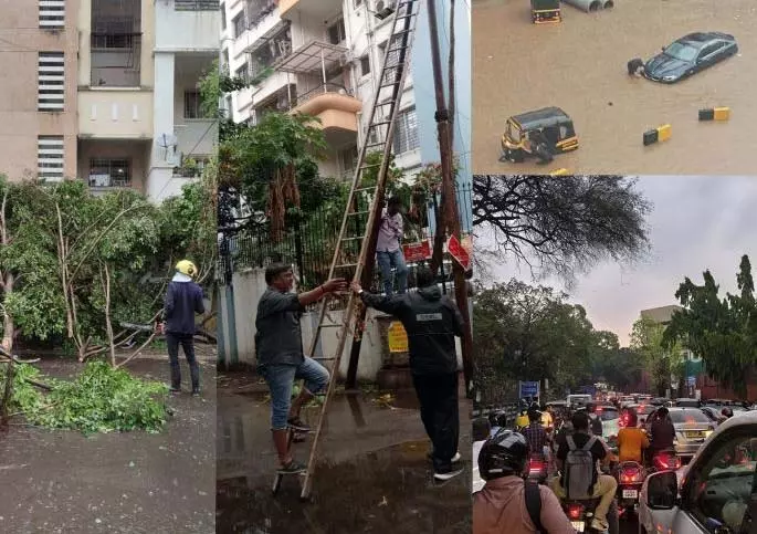 बेमौसम बारिश से Traffic Jam, बिजली कटौती, पेड़ गिरने की घटनाएं बेमौसम बारिश से Traffic Jam, बिजली कटौती, पेड़ गिरने की घटनाएं