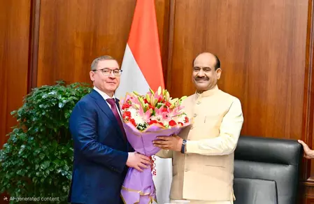 भारत-रूस संसदीय संवाद में आई तेजी, रूसी संसदीय शिष्टमंडल ने लोकसभा अध्यक्ष से भेंट की भारत-रूस संसदीय संवाद में आई तेजी, रूसी संसदीय शिष्टमंडल ने लोकसभा अध्यक्ष से भेंट की
