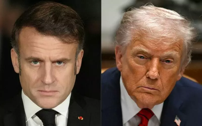 Washington: ट्रंप ने मैक्रों पर चुटकी ली, सोशल मीडिया पर चर्चा Washington: ट्रंप ने मैक्रों पर चुटकी ली, सोशल मीडिया पर चर्चा