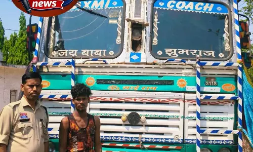 थाना परिसर से ट्रक चोरी, ड्राइवर गिरफ्तार
