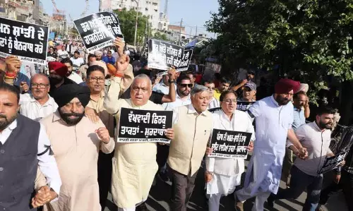 चंडीगढ़ हमले के खिलाफ जालंधर में BJP का विरोध मार्च