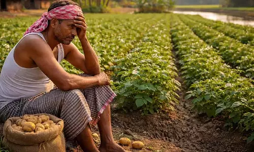 बारिश से फसल बर्बाद होने के बाद आलू किसान ने की Suicide बारिश से फसल बर्बाद होने के बाद आलू किसान ने की Suicide