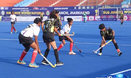 Division C, पूल A के सब जूनियर महिला मैच में केरल हॉकी ने तेलंगाना हॉकी को 4-1 से हराया Division C, पूल A के सब जूनियर महिला मैच में केरल हॉकी ने तेलंगाना हॉकी को 4-1 से हराया