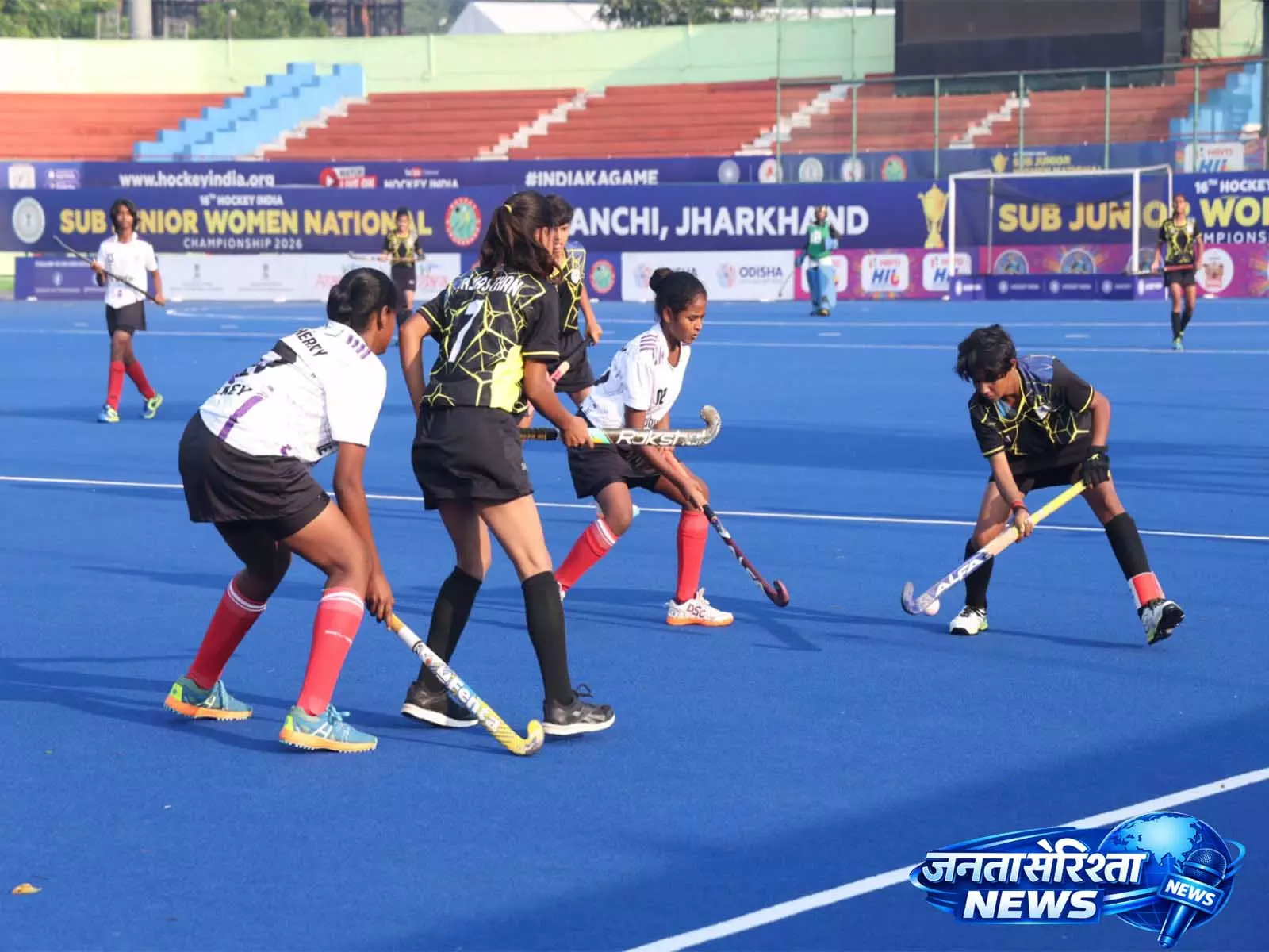 Division C, पूल A के सब जूनियर महिला मैच में केरल हॉकी ने तेलंगाना हॉकी को 4-1 से हराया Division C, पूल A के सब जूनियर महिला मैच में केरल हॉकी ने तेलंगाना हॉकी को 4-1 से हराया