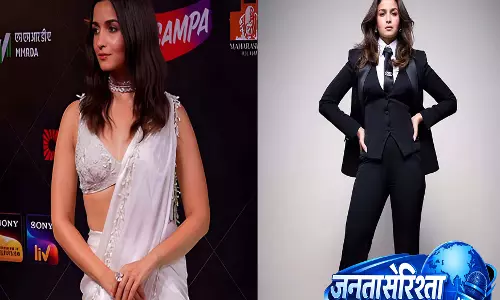 Alia Bhatt ने मोगरा पल्लू साड़ी में सबका दिल जीता, डायमंड ब्रोच वाले सूट में किया पहला अवॉर्ड शो होस्ट