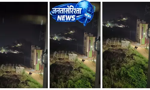 Koratagere : रिहायशी इलाके में भालू ने लोगों को डराया
