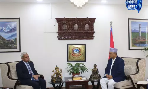 Nepal में भारतीय राजदूत ने की नव-नियुक्त नेपाली विदेश मंत्री से शिष्टाचार भेंट