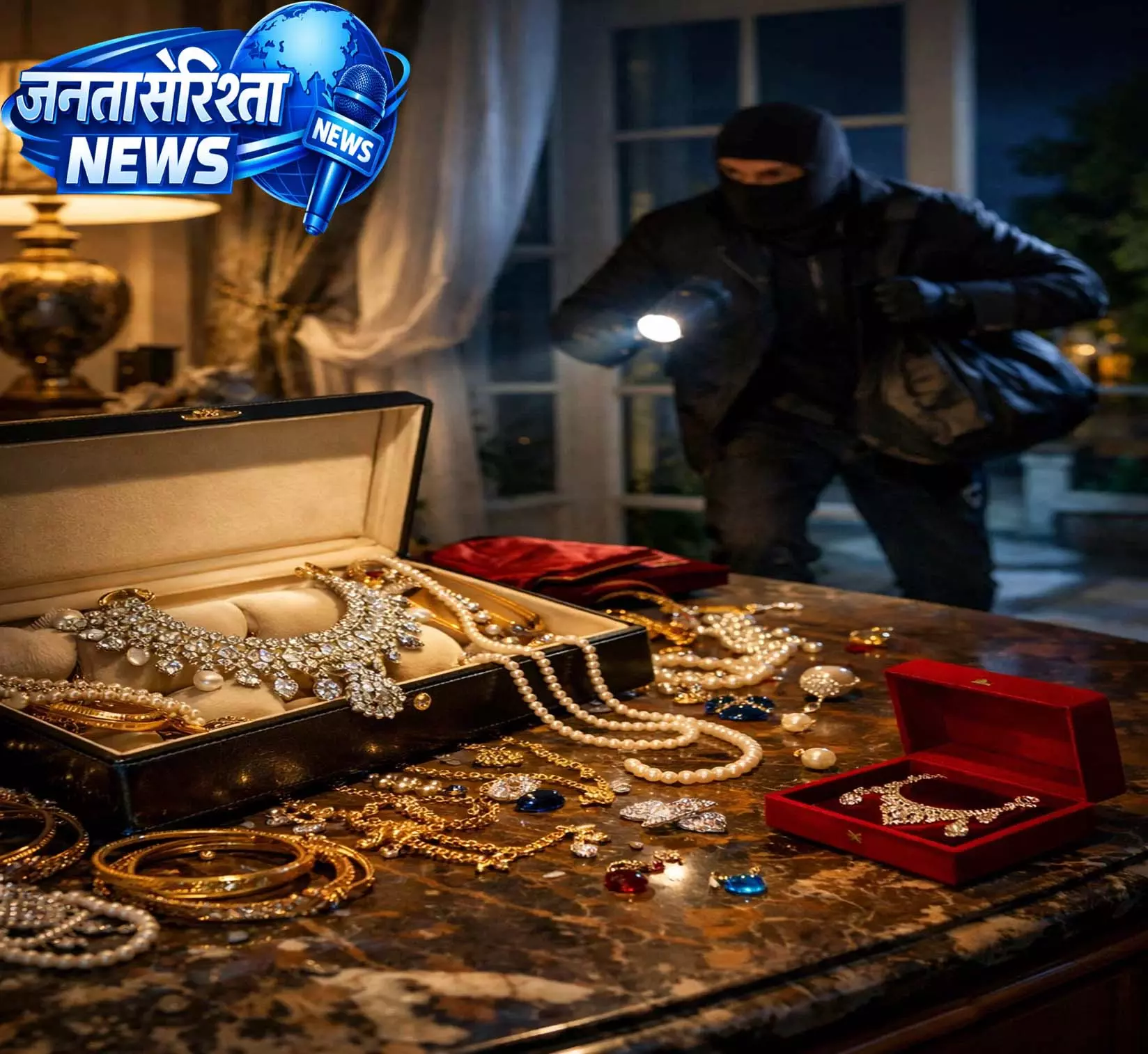 ऐश्वर्या रेसिडेंसी बंगले से कीमती गहने चोरी, नौकर पर शक ऐश्वर्या रेसिडेंसी बंगले से कीमती गहने चोरी, नौकर पर शक
