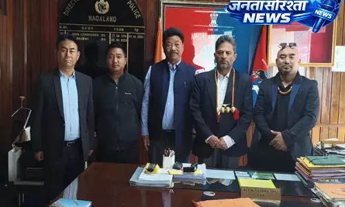 Nagaland: कोन्याक यूनियन ने DGP से मुलाकात की, भर्ती और ड्रग्स के खतरे की चिंता जताई Nagaland: कोन्याक यूनियन ने DGP से मुलाकात की, भर्ती और ड्रग्स के खतरे की चिंता जताई