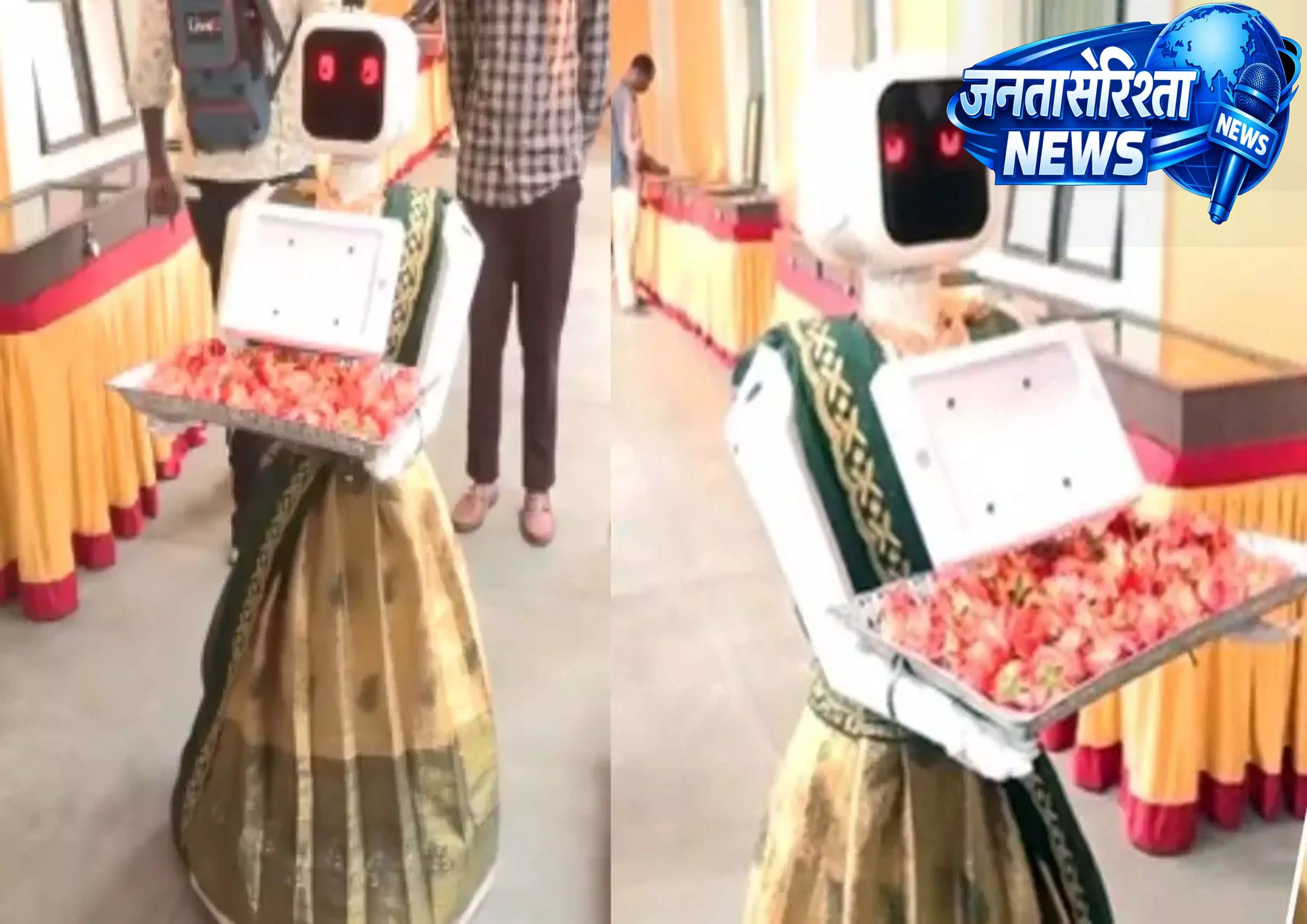 Puducherry में साड़ी वाली रोबोट ‘नीला’ ने मतदान केंद्र पर किया स्वागत, सोशल मीडिया पर वायरल Puducherry में साड़ी वाली रोबोट ‘नीला’ ने मतदान केंद्र पर किया स्वागत, सोशल मीडिया पर वायरल