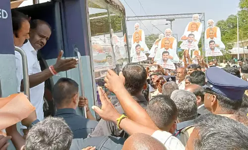 रवींद्र श्रीकांतैया के समर्थकों ने HDK के खिलाफ गुस्सा जताया