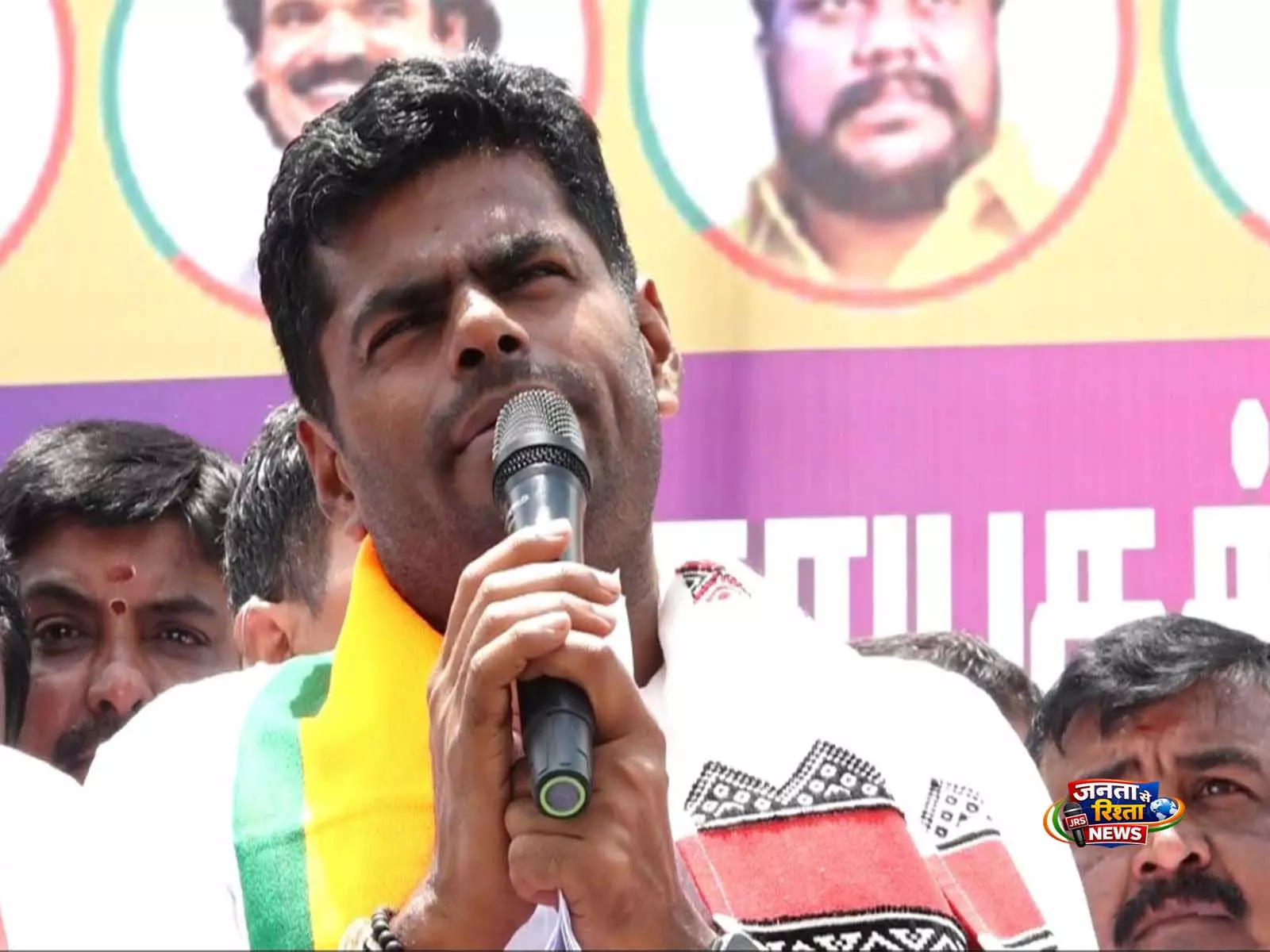 अन्नामलाई का DMK पर चुनावी वादों को लेकर हमला अन्नामलाई का DMK पर चुनावी वादों को लेकर हमला