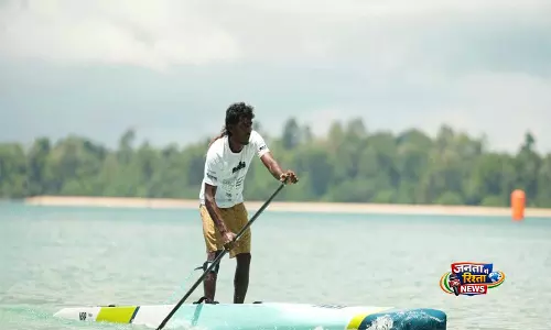 लिटिल अंडमान प्रो 2026: सेकर ने पुरुषों का SUP टेक्निकल टाइटल जीता, आरती ने महिलाओं की रेस जीती लिटिल अंडमान प्रो 2026: सेकर ने पुरुषों का SUP टेक्निकल टाइटल जीता, आरती ने महिलाओं की रेस जीती