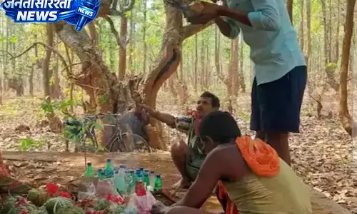माटी तिहार पर किसानों ने की धरती माता की पूजा माटी तिहार पर किसानों ने की धरती माता की पूजा