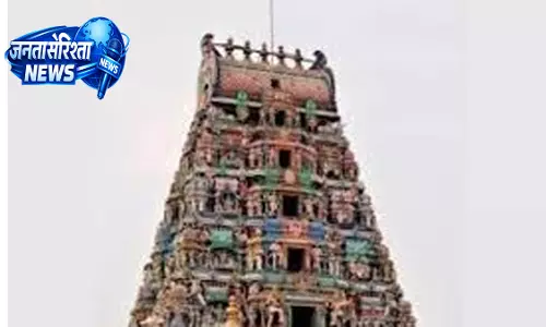 Harinadhapuram मंदिर में राजगोपुरम कलशों की प्राण-प्रतिष्ठा संपन्न Harinadhapuram मंदिर में राजगोपुरम कलशों की प्राण-प्रतिष्ठा संपन्न