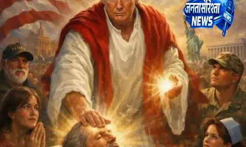 Trump ने खुद को जीसस क्राइस्ट के रूप में दिखाते हुए AI इमेज शेयर की Trump ने खुद को जीसस क्राइस्ट के रूप में दिखाते हुए AI इमेज शेयर की