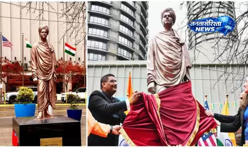 USA में सिएटल में विवेकानंद की मूर्ति का अनावरण किया गया