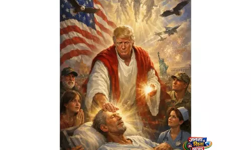पोप लियो की आलोचना के बाद, Trump ने खुद को ईसा मसीह के रूप में दर्शाती एक तस्वीर पोस्ट की पोप लियो की आलोचना के बाद, Trump ने खुद को ईसा मसीह के रूप में दर्शाती एक तस्वीर पोस्ट की