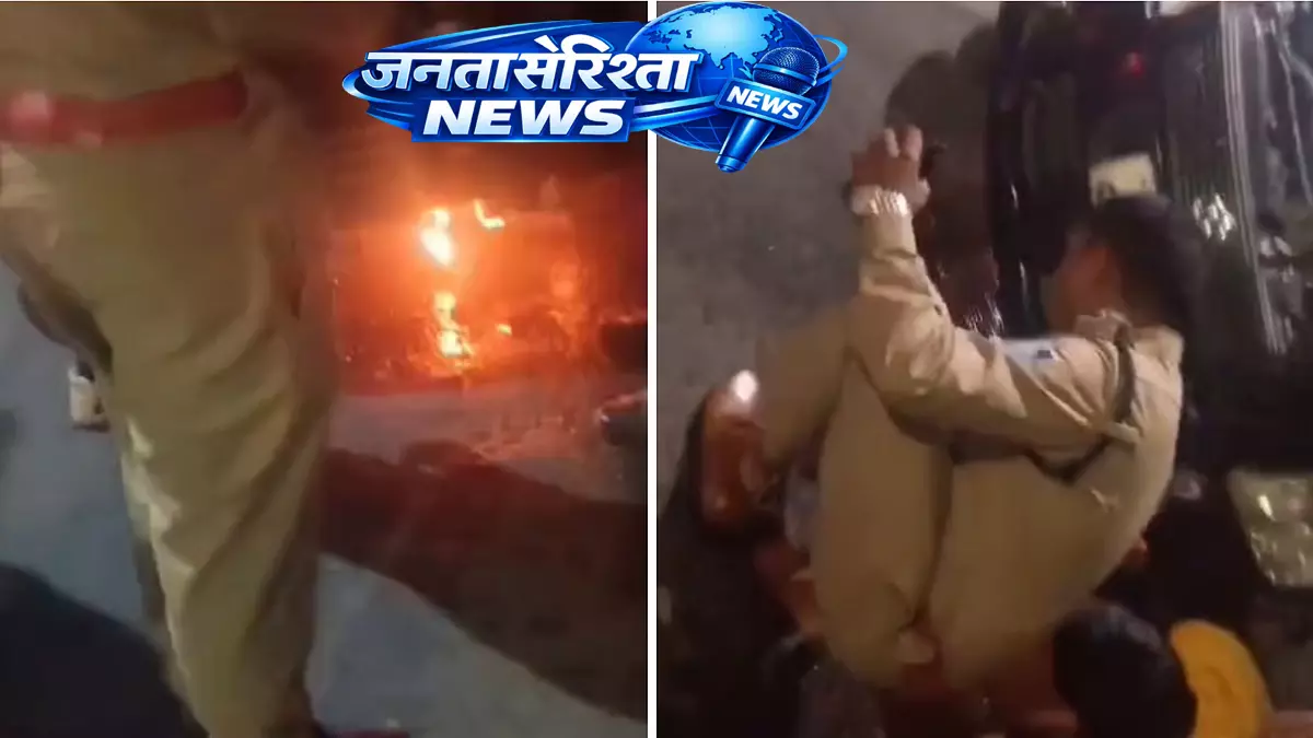 Indore : पलासिया में फायरमैन की भूमिका में ट्रैफिक पुलिस ने कार को जलने से बचाया Indore : पलासिया में फायरमैन की भूमिका में ट्रैफिक पुलिस ने कार को जलने से बचाया