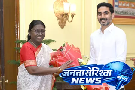 विधेयक को मंजूरी देने के लिए आंध्र प्रदेश के नेताओं ने राष्ट्रपति से की मुलाकात, दिया धन्यवाद विधेयक को मंजूरी देने के लिए आंध्र प्रदेश के नेताओं ने राष्ट्रपति से की मुलाकात, दिया धन्यवाद