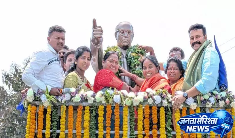 Perumalla Annapurna ने सपना पूरा किया, अंबेडकर नगर में अंबेडकर की मूर्ति स्थापित की Perumalla Annapurna ने सपना पूरा किया, अंबेडकर नगर में अंबेडकर की मूर्ति स्थापित की