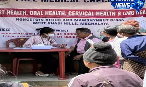 Meghalaya: ग्रामीण कैंसर स्क्रीनिंग अभियान को बढ़ाया, वेस्ट खासी हिल्स में फ्री कैंप लगाए गए Meghalaya: ग्रामीण कैंसर स्क्रीनिंग अभियान को बढ़ाया, वेस्ट खासी हिल्स में फ्री कैंप लगाए गए