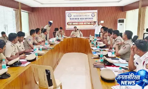 क्राइम कंट्रोल के लिए जानकारी और सहयोग ज़रूरी: रायचूर डिस्ट्रिक्ट SP क्राइम कंट्रोल के लिए जानकारी और सहयोग ज़रूरी: रायचूर डिस्ट्रिक्ट SP