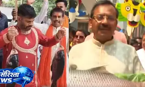 BJP ने नए साल पर मछली जुलूस निकाला; अरूप रुई के साथ शामिल हुए