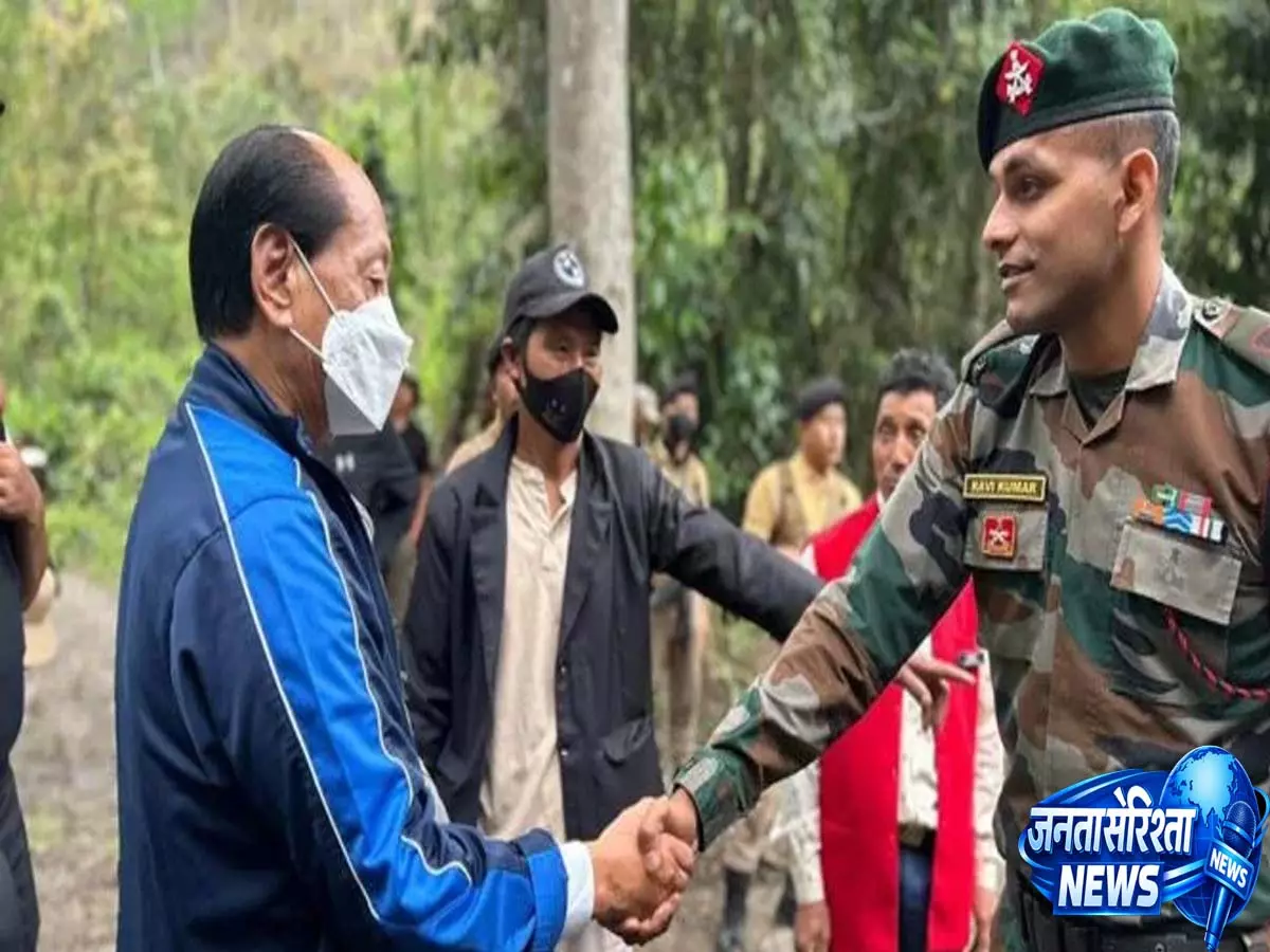 Nagaland:असम राइफल्स ने मिमी गांव में नागालैंड के सीएम रियो का स्वागत किया Nagaland:असम राइफल्स ने मिमी गांव में नागालैंड के सीएम रियो का स्वागत किया