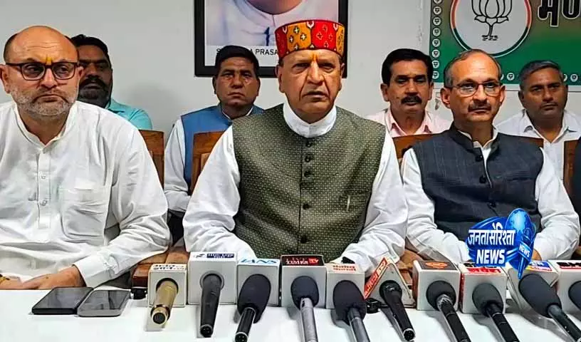 Himachal भाजपा प्रमुख बिंदल ने सरकाघाट हत्या को लेकर सरकार की आलोचना की Himachal भाजपा प्रमुख बिंदल ने सरकाघाट हत्या को लेकर सरकार की आलोचना की