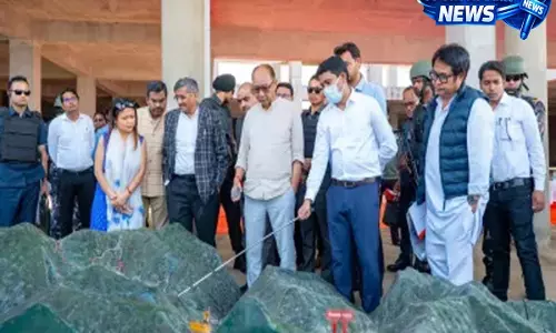 Manipur CM ने इंफाल रेलवे स्टेशन के निर्माण का निरीक्षण किया