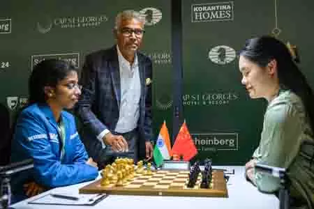 साइप्रस स्थित भारतीय उच्चायोग ने वैशाली की फिडे विमेंस कैंडिडेट्स जीतने पर तारीफ की साइप्रस स्थित भारतीय उच्चायोग ने वैशाली की फिडे विमेंस कैंडिडेट्स जीतने पर तारीफ की