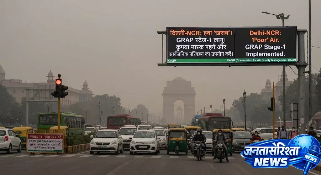 दिल्ली-NCR में ‘खराब’ हवा, CAQM ने लागू किया GRAP स्टेज-1 दिल्ली-NCR में ‘खराब’ हवा, CAQM ने लागू किया GRAP स्टेज-1
