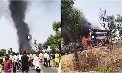 Yadgir : कार-प्राइवेट बस की आमने-सामने की टक्कर, 7 लोगों की मौके पर ही मौत Yadgir : कार-प्राइवेट बस की आमने-सामने की टक्कर, 7 लोगों की मौके पर ही मौत