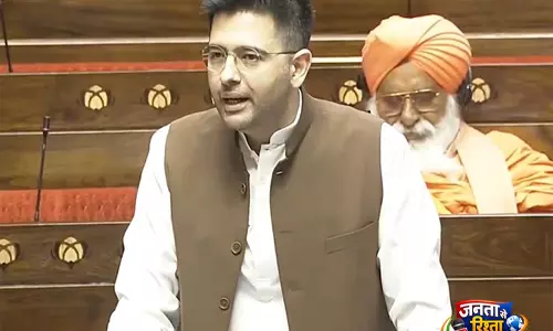 AAP MP राघव चड्ढा ने तीसरी बार राज्यसभा के उपसभापति के रूप में फिर से चुने जाने पर हरिवंश को बधाई दी