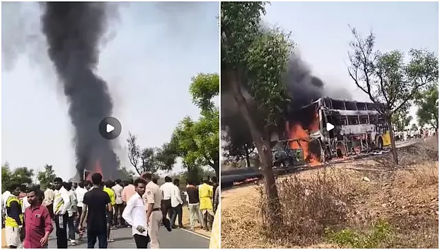 Yadgir : कार-प्राइवेट बस की आमने-सामने की टक्कर, 7 लोगों की मौके पर ही मौत Yadgir : कार-प्राइवेट बस की आमने-सामने की टक्कर, 7 लोगों की मौके पर ही मौत