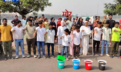 तेलीबांधा बाजार से मरीन ड्राइव तक निकाली गई स्वच्छता जनजागरूकता रैली