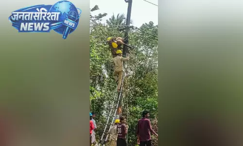 Kerala : बिजली लाइन हादसे में फंसे कर्मचारी की जान बची, होम गार्ड की त्वरित कार्रवाई Kerala : बिजली लाइन हादसे में फंसे कर्मचारी की जान बची, होम गार्ड की त्वरित कार्रवाई
