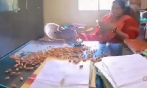 अधिकारी के टेबल पर परेशान युवक ने फेंका बादाम, खाकर याद कर लो, कहां है फाइल