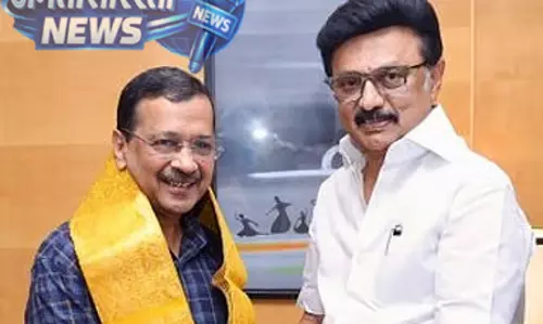 Tamil Nadu : पूर्व मुख्यमंत्री केजरीवाल ने स्टालिन से मुलाकात की Tamil Nadu : पूर्व मुख्यमंत्री केजरीवाल ने स्टालिन से मुलाकात की