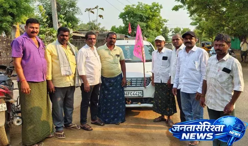 Gudurupadu BRS नेता जगित्याला जैत्रयात्रा के लिए रवाना Gudurupadu BRS नेता जगित्याला जैत्रयात्रा के लिए रवाना