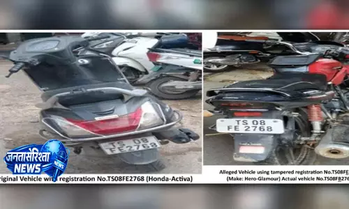 Kachiguda पुलिस ने नकली नंबर प्लेट से चालान से बचने की कोशिश पर दो लोगों के खिलाफ केस दर्ज किया Kachiguda पुलिस ने नकली नंबर प्लेट से चालान से बचने की कोशिश पर दो लोगों के खिलाफ केस दर्ज किया