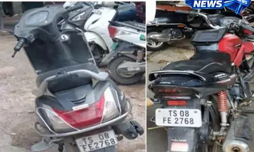Kachiguda police ने नकली नंबर प्लेट का इस्तेमाल कर चालान से बचने वाले दो आरोपियों पर दर्ज किया केस Kachiguda police ने नकली नंबर प्लेट का इस्तेमाल कर चालान से बचने वाले दो आरोपियों पर दर्ज किया केस