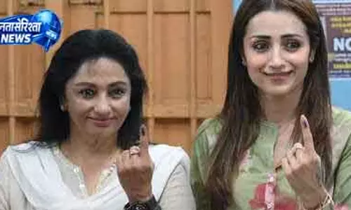 Tamil Nadu एक्ट्रेस त्रिशा ने अलवरपेट में वोट डाला Tamil Nadu एक्ट्रेस त्रिशा ने अलवरपेट में वोट डाला