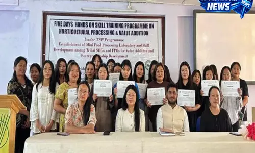 Nagaland: वोखा में बागवानी प्रोसेसिंग, वैल्यू एडिशन पर ट्रेनिंग खत्म हुई Nagaland: वोखा में बागवानी प्रोसेसिंग, वैल्यू एडिशन पर ट्रेनिंग खत्म हुई