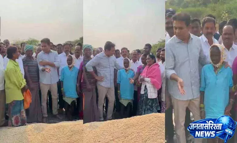 KTR ने सिरसिला का दौरा किया, धान खरीद में लापरवाही के लिए सरकार की आलोचना की KTR ने सिरसिला का दौरा किया, धान खरीद में लापरवाही के लिए सरकार की आलोचना की
